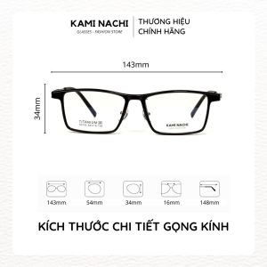 Gọng kính The Angel - Mika chất liệu Titanium mạ I-on mã 16103X