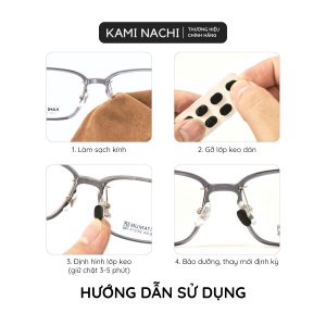 Bộ 8 miếng đệm mũi mút xốp eva chống trượt cho kính