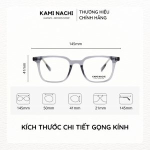 Gọng kính 7 Personal - ĐA chất liệu nhựa Acetate dáng vuông