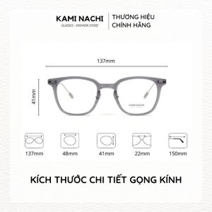 Gọng kính 7 Personal - TC chất liệu nhựa Acetate dáng vuông