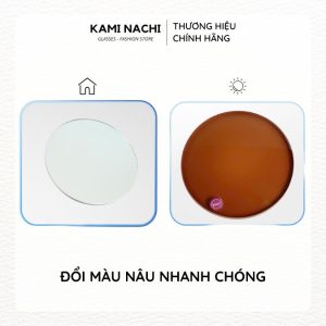 Tròng kính đổi màu nâu trà - Xuất xứ Singapore