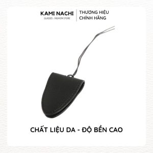Túi da đựng kính gập gọn hình tam giác, thiết kế vòng cổ tiện lợi
