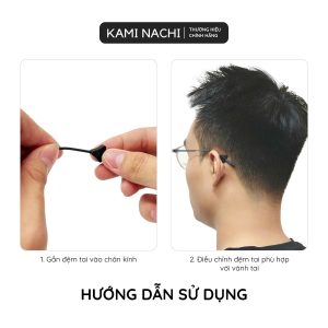 Miếng đệm làm êm tai cho kính bằng silicon siêu bền hình tam giác chống trượt KAMI NACHI