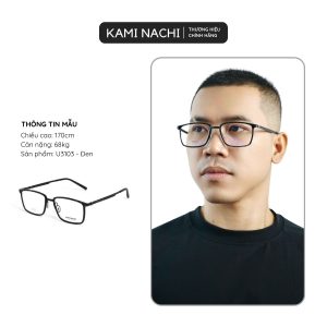 Gọng kính vuông Kháng Chiến phiên bản Freed chất liệu Titanium Alloy-IP mã U3103