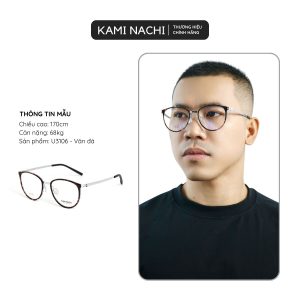 Gọng kính oval Kháng Chiến phiên bản Fallen chất liệu Titanium Alloy-IP mã U3106